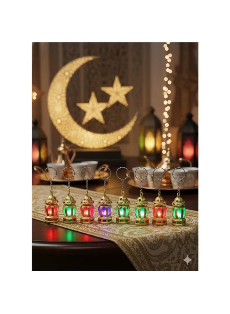 فانوس  رمضان بلاستيك بتنور ميداليه ( 12 قطعه ) هدايا جميلة  مناسبة للاحتفال بالشهر الكريم - متعدد الالوان - Image 5